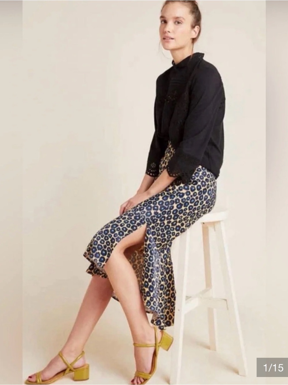 Maeve Koko Bias Cut Skirt